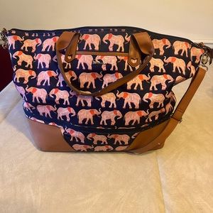 Stella and Dot elephant expandable getaway bag